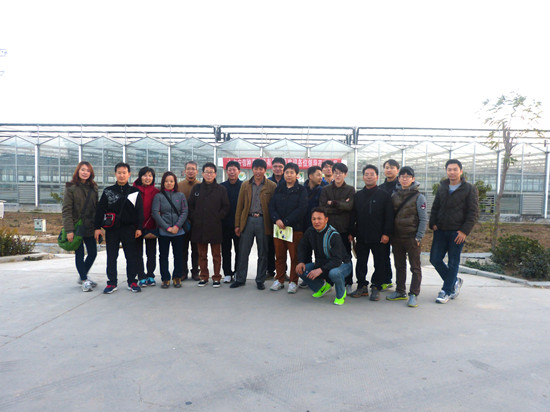 韩国农业考察团参观安信黄瓜苗温室